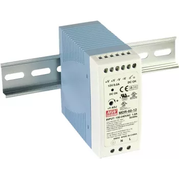 MEAN WELL MDR-60-12 DIN bėgio maitinimo šaltinis 12V DC 5A 60W