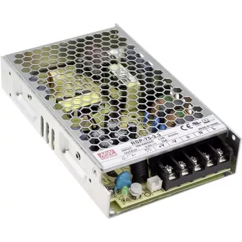 MEAN WELL RSP-75-15 75W 15V 5A 1U uždaromasis maitinimo šaltinis su aktyviuoju PFC