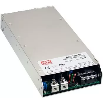 MEAN WELL RSP-750-24 750W 24V 31.3A uždaras maitinimo šaltinis su PFC ir 1U žemu profiliu