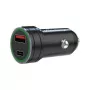 MEDIARANGE MRMA120 20W USB-C automobilinis įkroviklis su Power Delivery, juodas