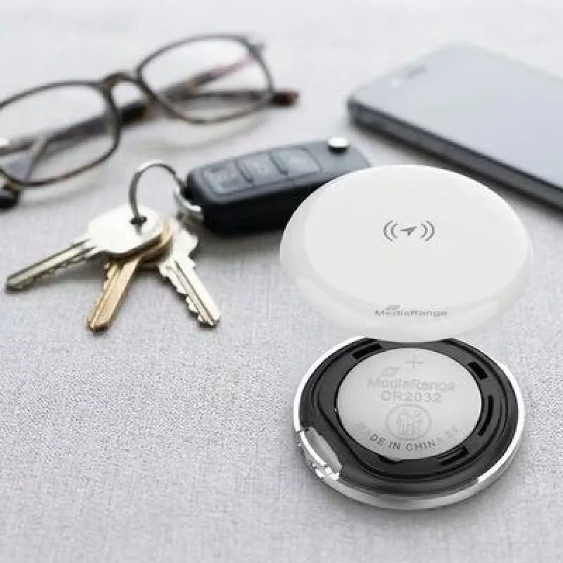 MEDIARANGE MRMA140 Smart Tracker 2-Pack – Bluetooth 5.2 Item Locator su Apple Find My, IP67, 12 mėnesių baterija