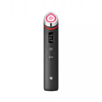 MEDICUBE Age-R Booster Pro daugiafunkcis veido prietaisas su elektroporacija, mikro srovėmis, EMS, oro šūviu ir LED terapija – juodos spalvos