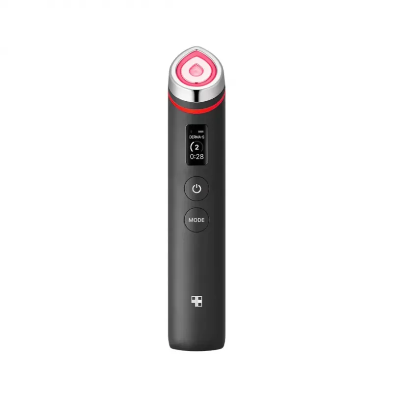 MEDICUBE Age-R Booster Pro daugiafunkcis veido prietaisas su elektroporacija, mikro srovėmis, EMS, oro šūviu ir LED terapija – juodos spalvos