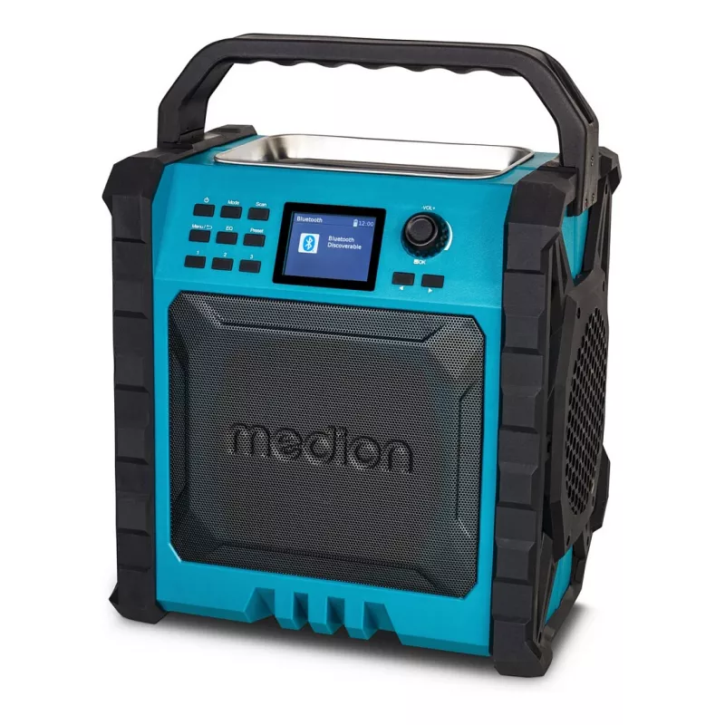 Medion LIFE P66896 Premium statybinis radijo imtuvas DAB+ FM Bluetooth 14W atsparus purslams