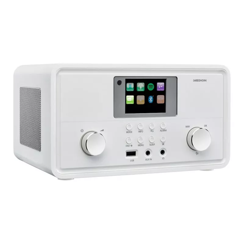 MEDION MD 88069 Internetinis radijas su DAB+, FM, Bluetooth ir Wi-Fi, White