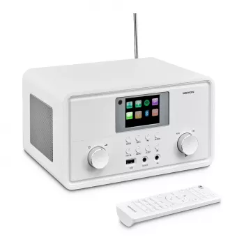 MEDION MD 88069 interneto radijas su DAB+, FM, Bluetooth, Wi-Fi, Spotify Connect, 2,8″ TFT ekranu, 2x 10 W, baltas