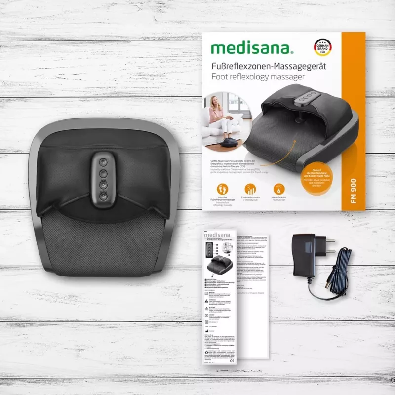 Medisana FM 900 Shiatsu pėdų masažuoklis su šildymu, juoda/pilka