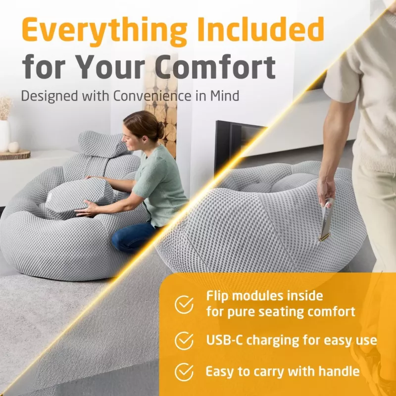 Medisana RS100 Bubble Sofa su masažu, pilka