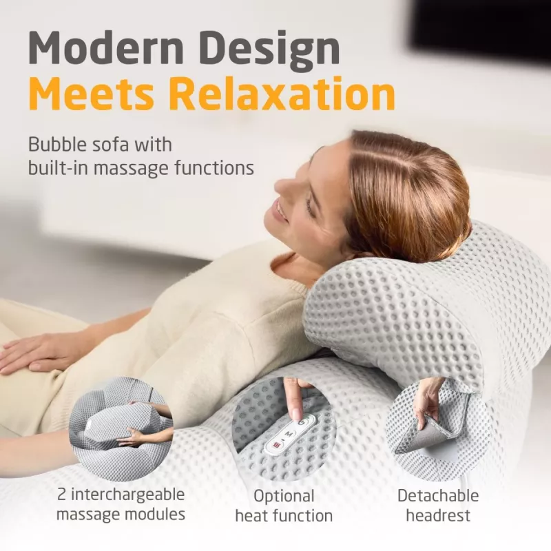 Medisana RS100 Bubble Sofa su masažu, pilka