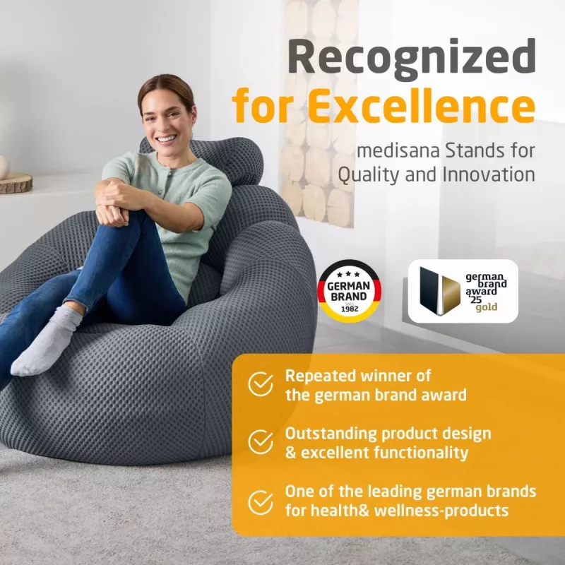 Medisana RS150 Bubble Sofa su masažu tamsiai pilka