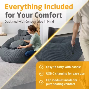 Medisana RS150 Bubble Sofa su masažu tamsiai pilka
