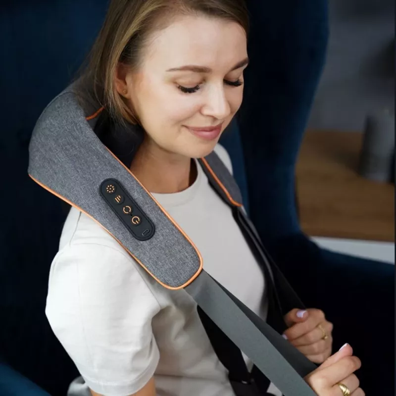 Medivon Collar Simple 2 Shiatsu kaklo ir pečių masažuoklis su šildymu, juodas