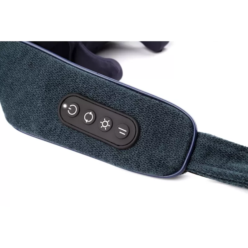 Medivon Hyperion Collar Shiatsu kaklo ir pečių masažuoklis su šildymu, 8 masažo galvutės, 3 intensyvumo lygiai, juoda/pilka