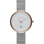 MELLER Women's W5RB-2SILVER Astar Baki Analoginis Kvarcinis Laikrodis 33mm Sidabrinis Nerūdijančio Plieno Tinklelis