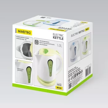 MEO elektrinis virdulys 1L 1000W MR-028-GREEN MAESTRO