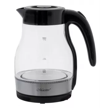 MEO stiklinis elektrinis virdulys 2200 W 1,7 l juodas MR-061-BLACK MAESTRO