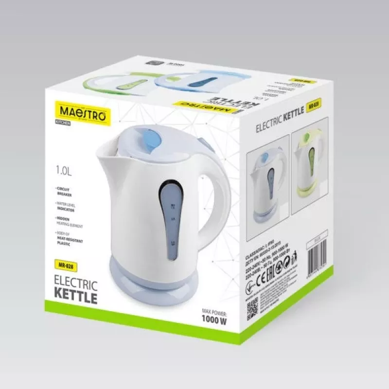 MEO MAESTRO Electric Kettle 1.7L 2200W Blue MR-031-BLUE