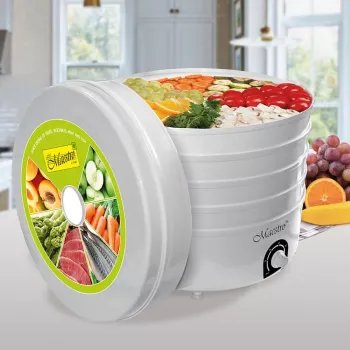 MEO Maestro MR-766 White 520 W Rankinis maišytuvas su Turbo, 5 greičiais, nerūdijančio plieno plakikliais ir tešlos kabliukais