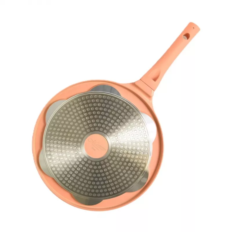 MEO Smile Blynų keptuvė 26 cm nelimpanti aliuminio juoda MR-1222-B