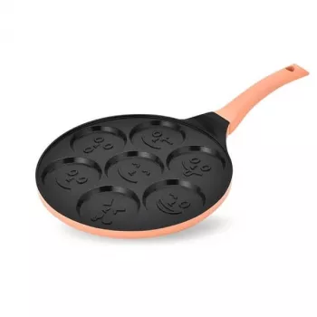 MEO Smile Blynų keptuvė 26 cm nelimpanti aliuminio juoda MR-1222-B