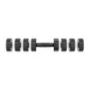 MERACH MR-2444 Reguliuojami hanteliai (2 vnt. rinkinys) - 2,5-24 kg, 15 nustatymų, sukamoji rankenėlė, juoda/raudona
