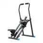 MERACH MR-2448B1 Mini Stepper su pasipriešinimo juostomis, LCD ekranu, hidrauliniais cilindrais, juoda/pilka