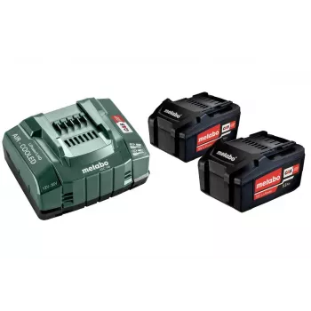 Metabo 18V LiHD 5.5Ah baterijų ir ASC 145 Air Cooled įkroviklio rinkinys (2 baterijos)