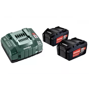 Metabo 18V LiHD 5.5Ah baterijų ir ASC 145 Air Cooled įkroviklio rinkinys (2 baterijos)