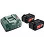 Metabo 18V LiHD 5.5Ah baterijų ir ASC 145 Air Cooled įkroviklio rinkinys (2 baterijos)