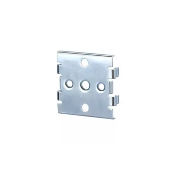METZ BTR Hutschienenadapter mini (1308990111-I) – DIN bėgio adapteris Keystone ir šviesolaidiniams moduliams, 35mm, šviesiai pilkas
