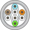 METZ CONNECT 130845D033-E Cat6a S/FTP tinklo kabelis, 40 m, pilkas