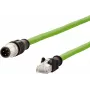 METZ CONNECT 142M1D15100 M12 į RJ45 pramoninis eterneto kabelis, D-koduotas, 4 polių, AWG 22, 10 m, žalias