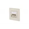 METZ CONNECT BTR E-DAT modulis 8/8(8) UP įleidžiamas CAT 6 tinklo duomenų lizdas, 2 x RJ45, perlo baltumo RAL 1013 1309121001-E