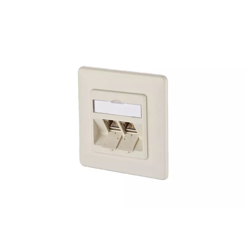 METZ CONNECT BTR E-DAT modulis 8/8(8) UP įleidžiamas CAT 6 tinklo duomenų lizdas, 2 x RJ45, perlo baltumo RAL 1013 1309121001-E