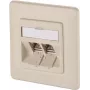 METZ CONNECT BTR E-DAT modulis 8/8(8) UP įleidžiamas CAT 6 tinklo duomenų lizdas, 2 x RJ45, perlo baltumo RAL 1013 1309121001-E