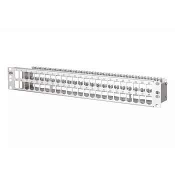 METZ CONNECT BTR E-DAT modul komutacinė panelė 48 prievadų 1.5U ekranuota Cat.6A juoda 130924-00-E