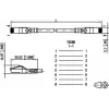 METZ CONNECT Cat.6A S/FTP tinklo kabelis RJ45 į RJ45, 10GBase-T, 0,5 m, pilkas, LSZH, auksuoti kontaktai 1308455088-E