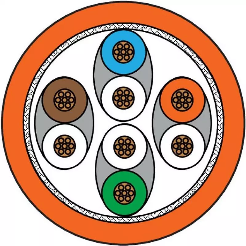 METZ CONNECT Cat6a SF/UTP tinklo jungiamasis kabelis 1 m oranžinis