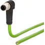 METZ CONNECT M12 kampuotas į atvirą galą tinklo kabelis, 10m, SF/FTP, CAT 5e, halogenų neturintis, žalias