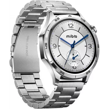 Mibro Watch GT išmanusis laikrodis su 1,75 inch HD TFT ekranu, sidabrinis (2 dirželiai įtraukti)
