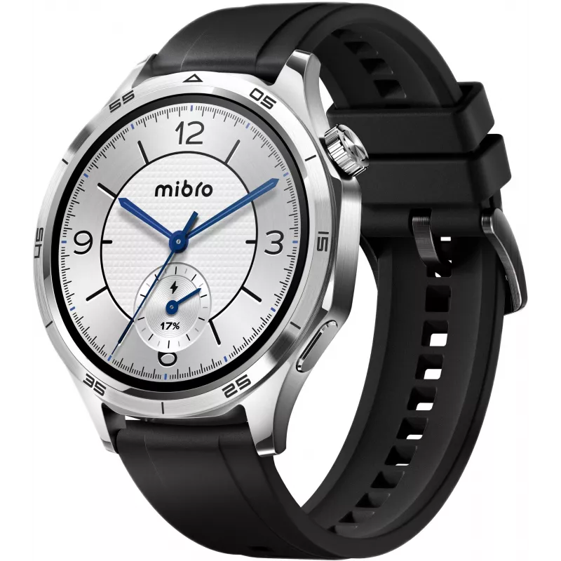 Mibro Watch GT išmanusis laikrodis su 1,75 inch HD TFT ekranu, sidabrinis (2 dirželiai įtraukti)