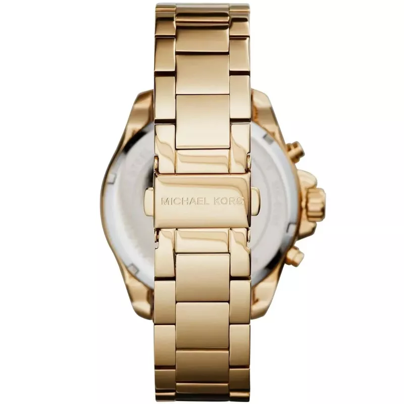Michael Kors Bradshaw Moteriškas Rožinio Aukso Spalvos Nerūdijančio Plieno Chronografinis Laikrodis MK6095