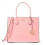 Michael Kors Greenwich Satchel Crossbody Bag for Women, Powder Blush, Saffiano Leather, 32x26x14 cm