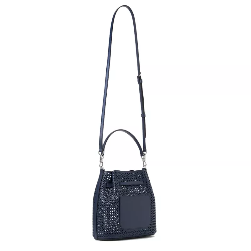 Michael Kors Jet Set Navy Signature Logo Peties krepšys 35S6S2ZC1YNAV