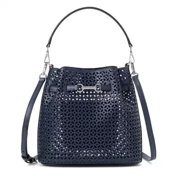 Michael Kors Jet Set Navy Signature Logo Peties krepšys 35S6S2ZC1YNAV