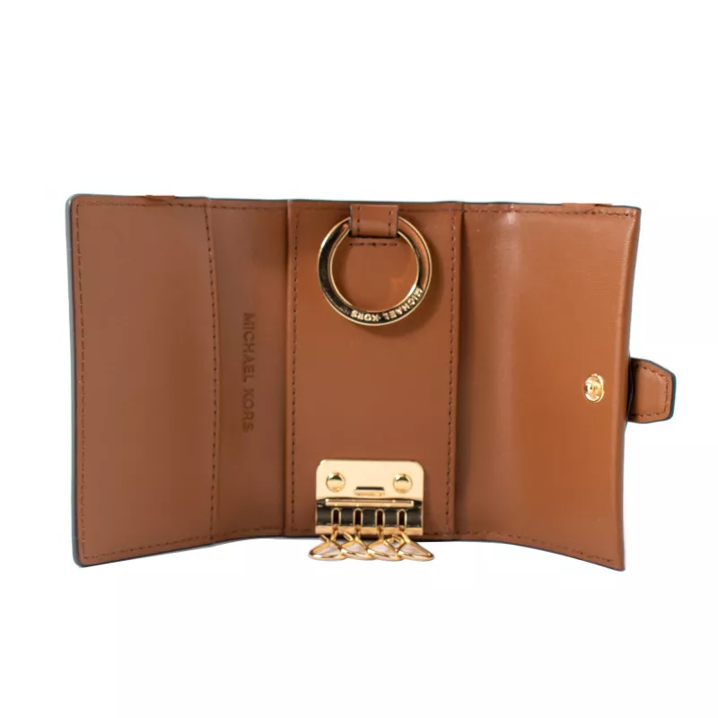 MICHAEL KORS Jet Set Travel Kortelių dėklas Brown Signature PVC
