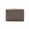 MICHAEL KORS Jet Set Travel Kortelių dėklas Brown Signature PVC
