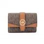 MICHAEL KORS Jet Set Travel Kortelių dėklas Brown Signature PVC