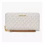 MICHAEL KORS Jet Set Travel Continental Wallet 35S6GTVE9BVAN in Vanilla Coated Canvas