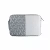 Michael Kors Jet Set Travel Crossbody Bag 35F5STTC9YSIL Silver Signature Coated Canvas